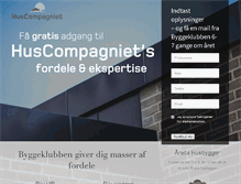 Tablet Screenshot of byggeklub.huscompagniet.dk